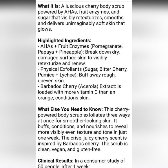 Fenty Skin Cherry Dub Triple Action AHA Body Scrub - Picture 13 of 13